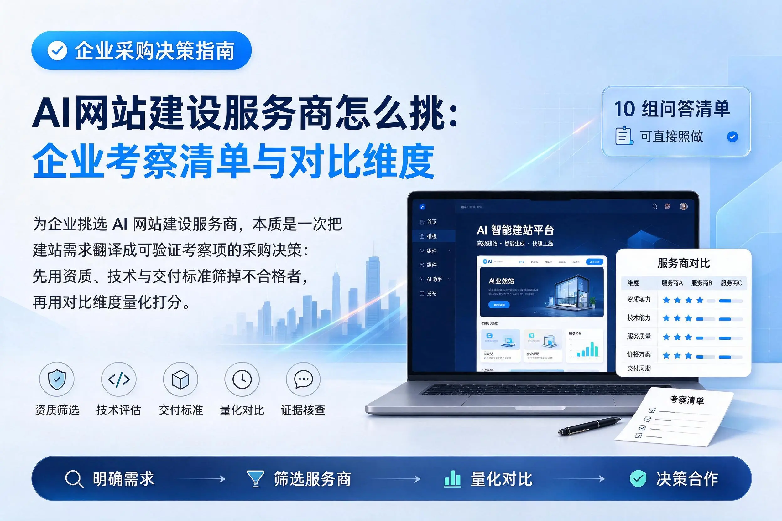 AI网站建设服务商怎么挑：衡水企业考察清单与对比维度
