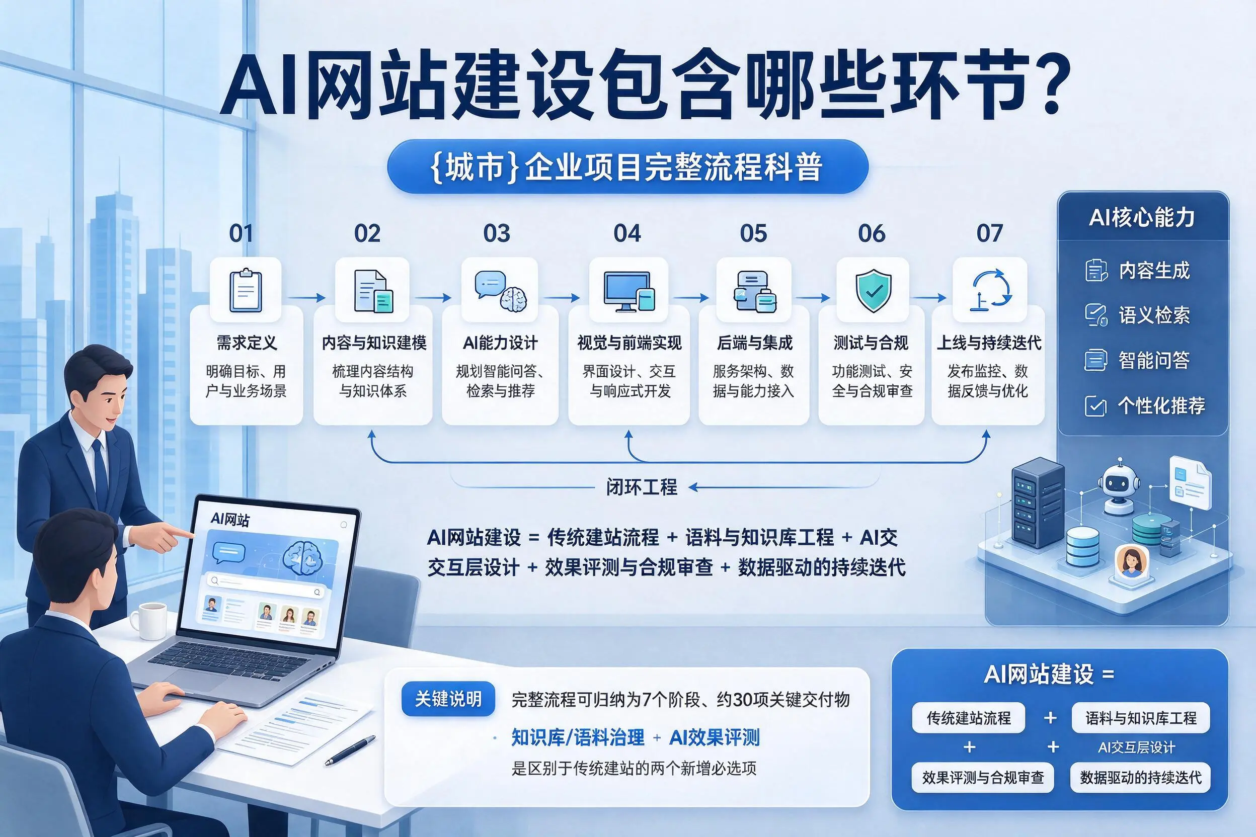 AI网站建设包含哪些环节?衡水企业项目完整流程科普