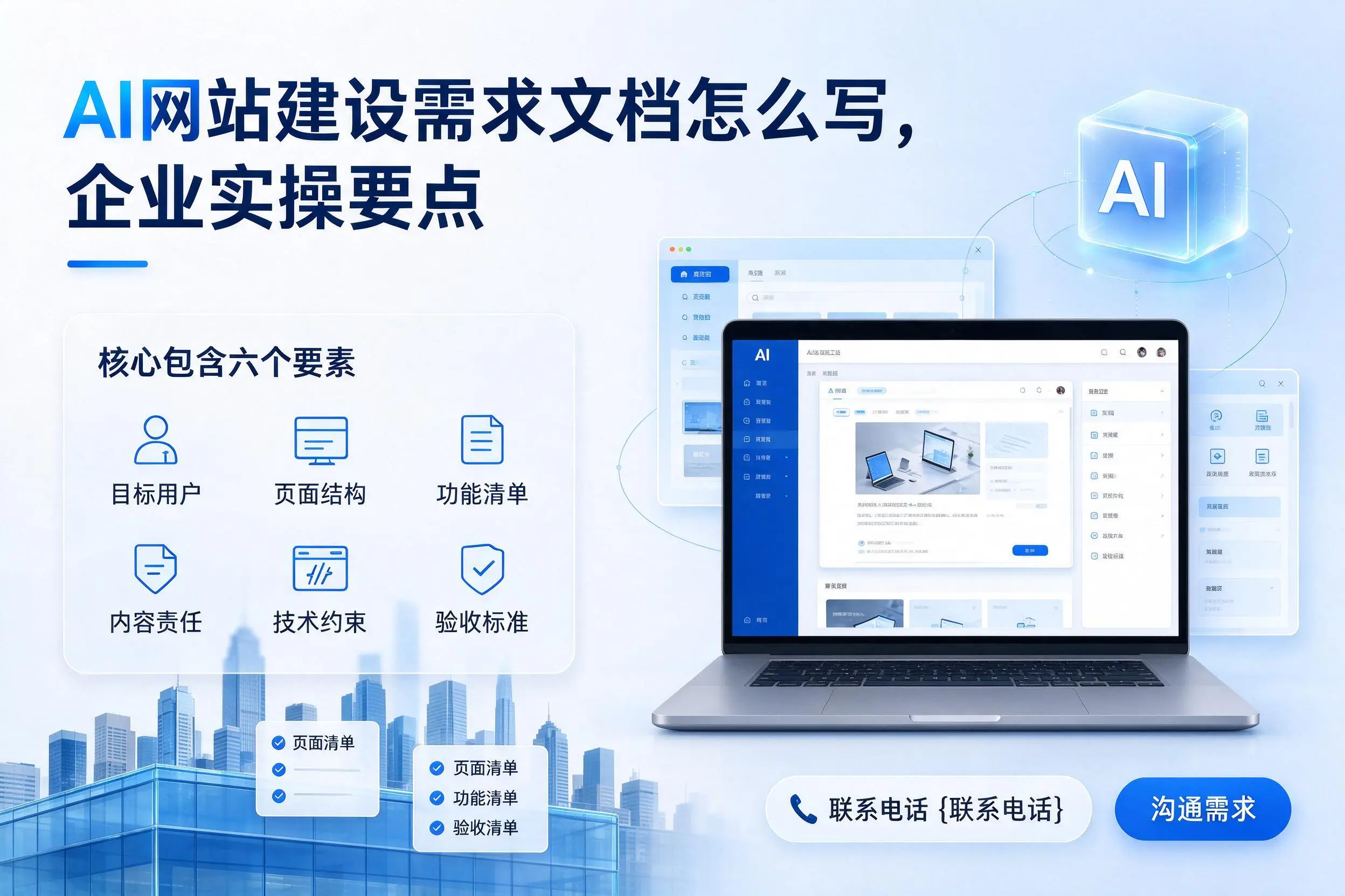 AI网站建设需求文档怎么写，衡水企业实操要点