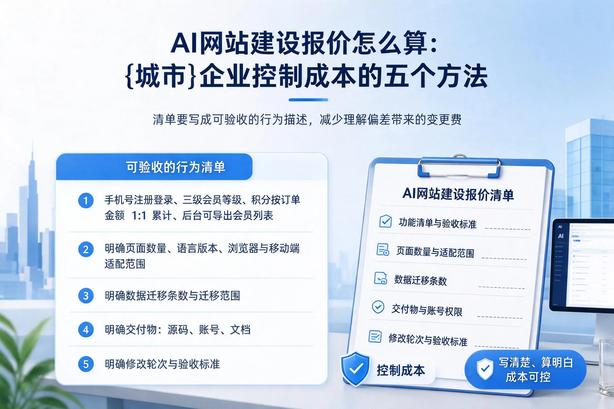 AI网站建设报价怎么算：衡水企业控制成本的五个方法