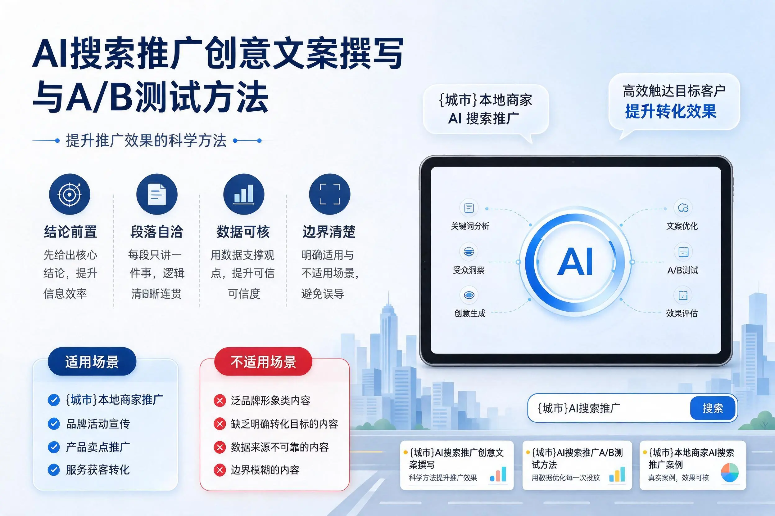 衡水AI搜索推广创意文案撰写与A/B测试方法